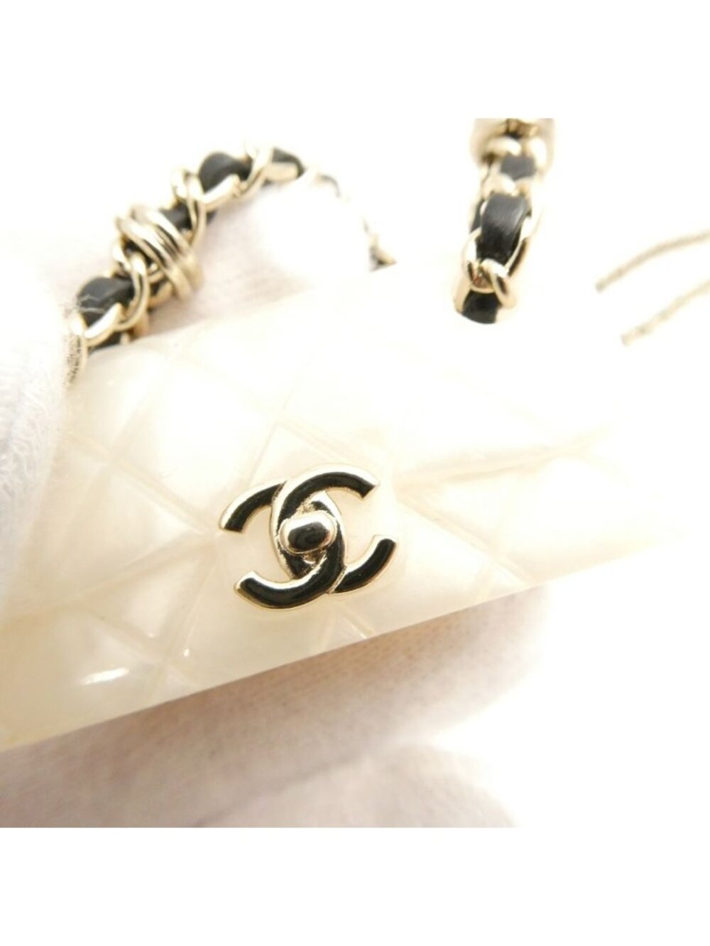 ★SOLD★ Chanel Necklace Quilted Bag Chain Pendant - Picture 4 of 8